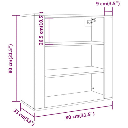 Hoge Kast Bewerkt Hout