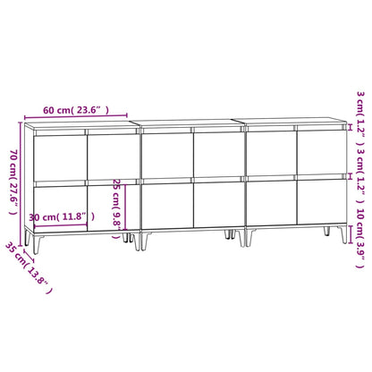 Dressoirs 60X35X70 Cm Bewerkt Hout