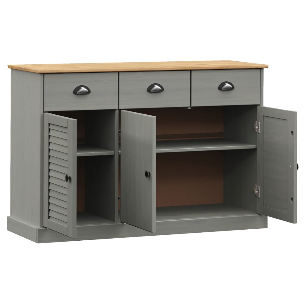 Dressoir Met Lades Vigo 113X40X75 Cm Massief Grenenhout