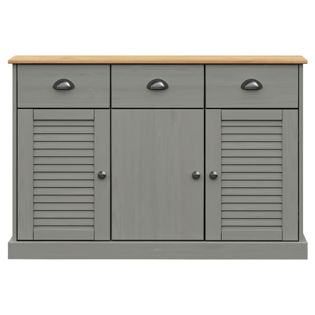 Dressoir Met Lades Vigo 113X40X75 Cm Massief Grenenhout