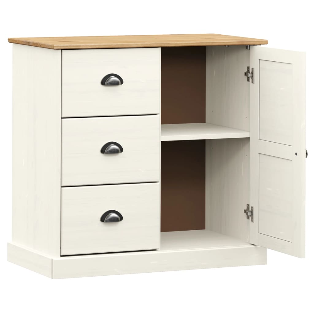 Dressoir Met Lades Vigo 78X40X75 Cm Massief Grenenhout