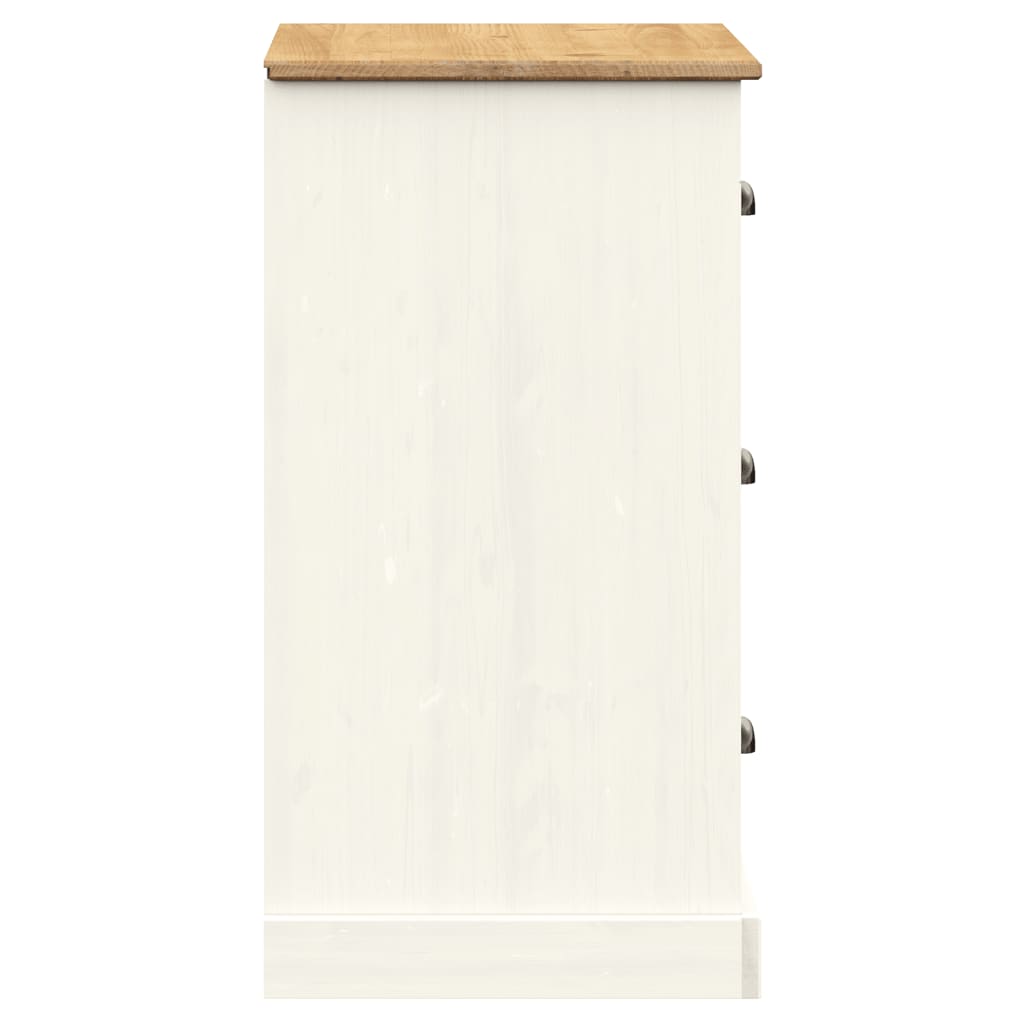 Dressoir Met Lades Vigo 78X40X75 Cm Massief Grenenhout