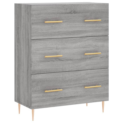 Dressoir 69,5X34X90 Cm Bewerkt Hout Eikenkleurig