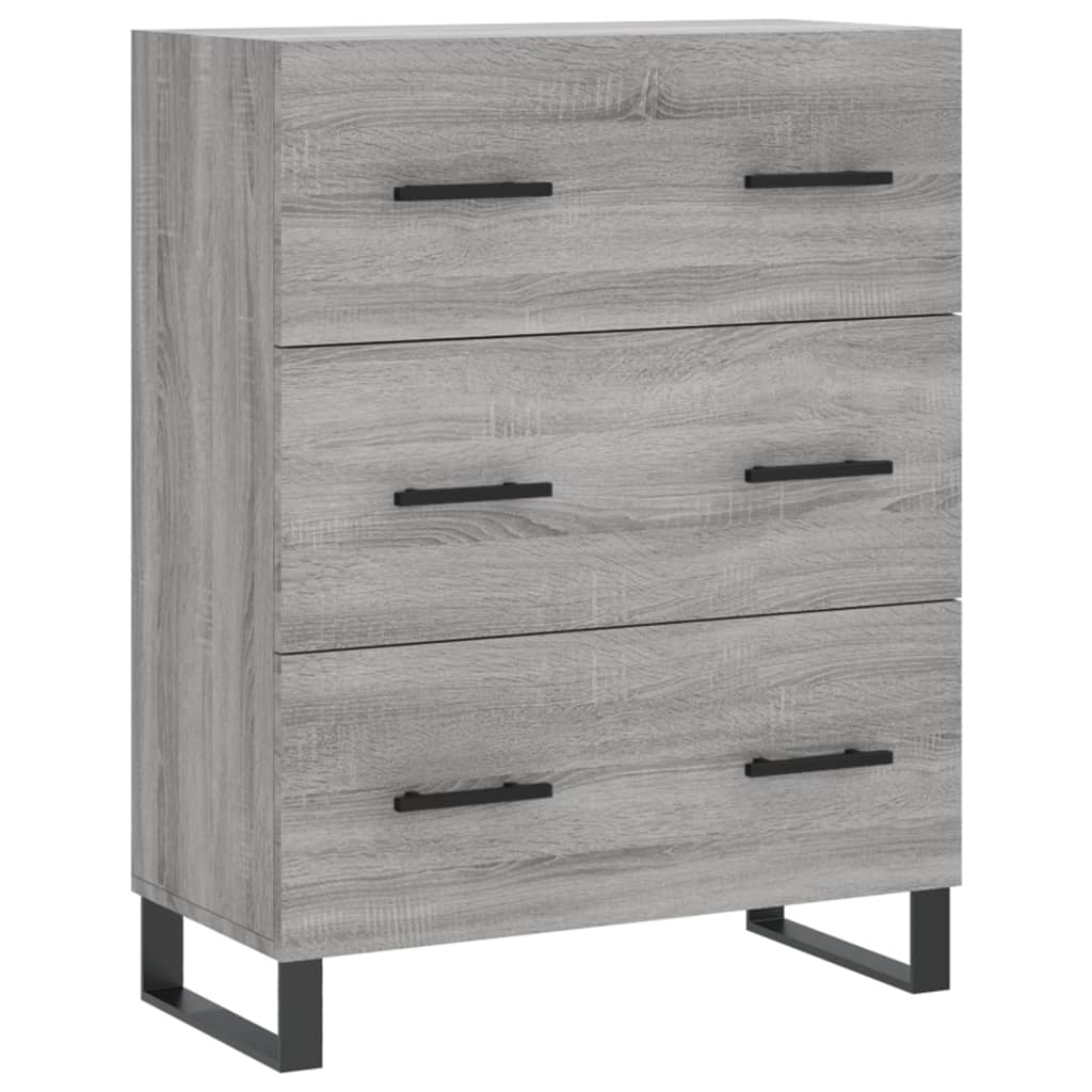 Dressoir 69,5X34X90 Cm Bewerkt Hout Eikenkleurig