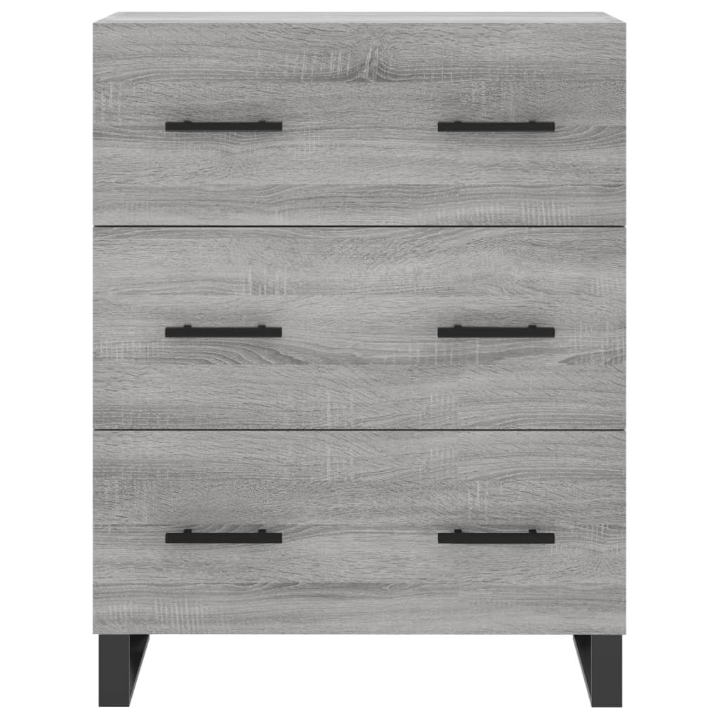 Dressoir 69,5X34X90 Cm Bewerkt Hout Eikenkleurig