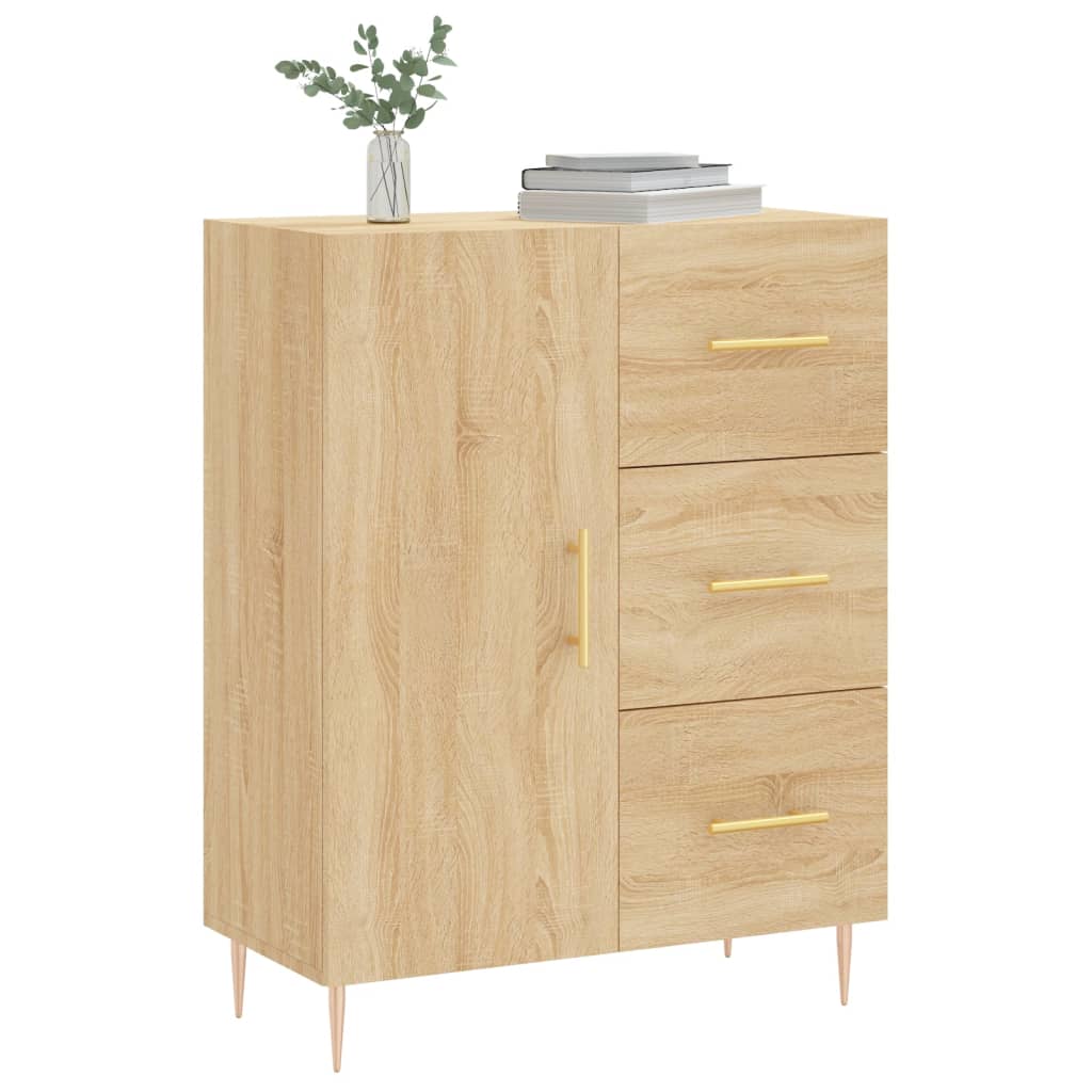 Dressoir 69,5X34X90 Cm Bewerkt Hout Kleurig