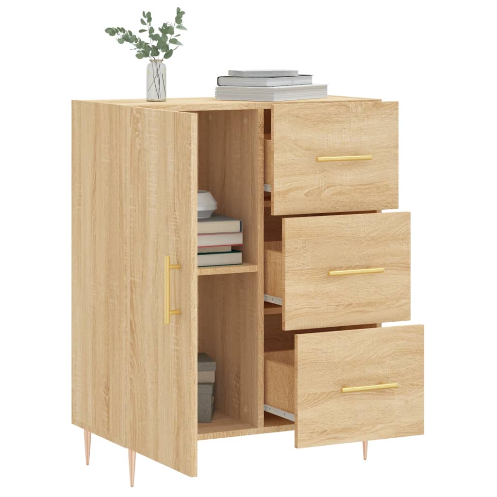 Dressoir 69,5X34X90 Cm Bewerkt Hout Kleurig