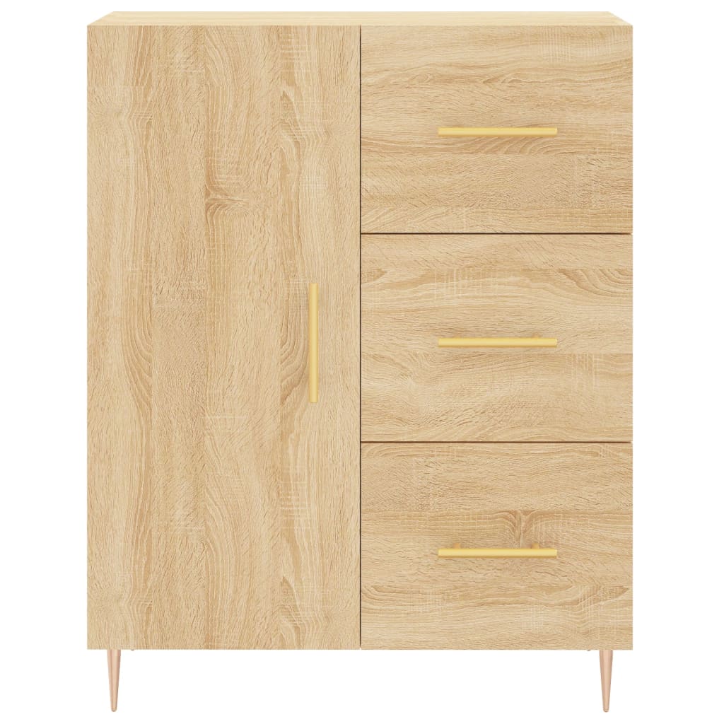 Dressoir 69,5X34X90 Cm Bewerkt Hout Kleurig