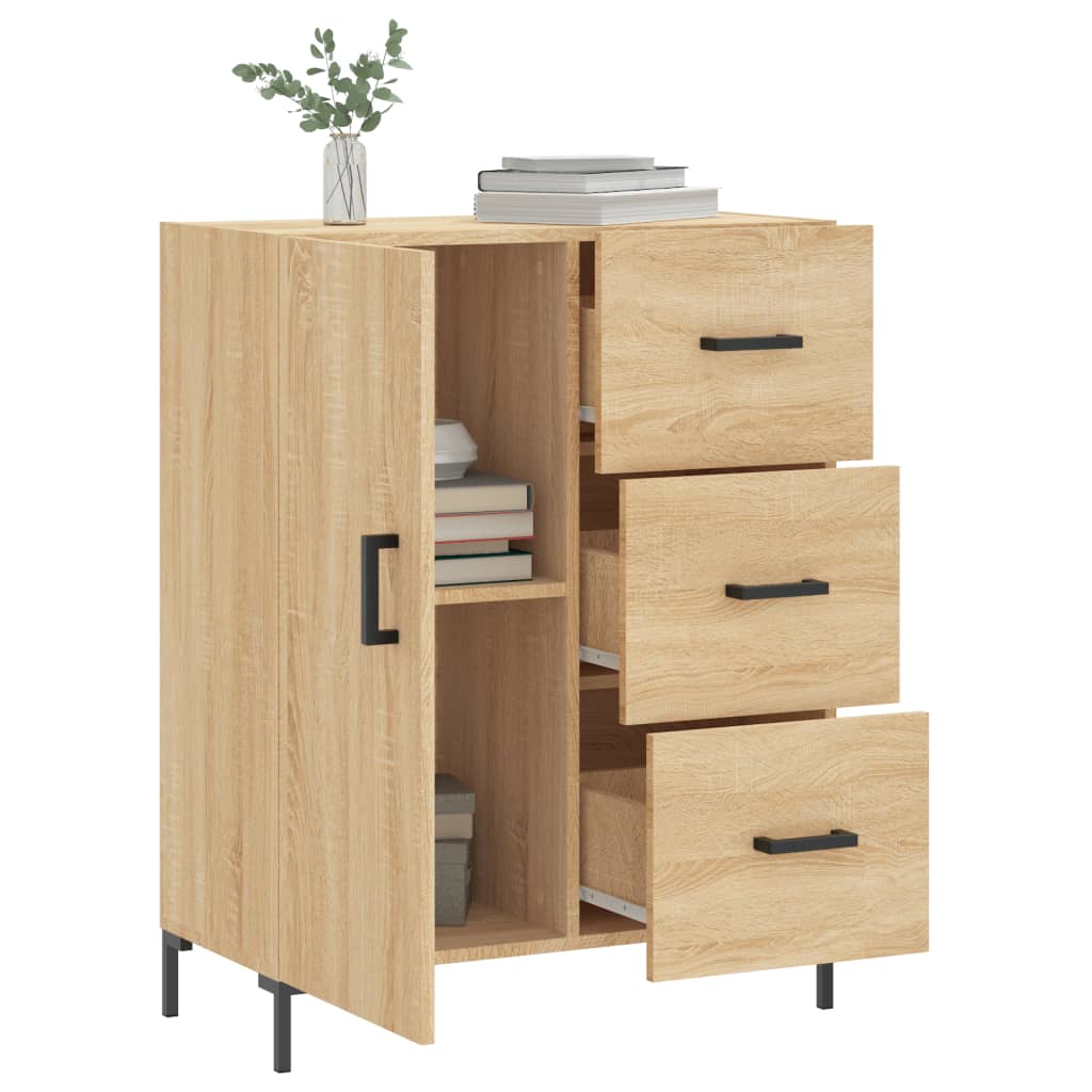 Dressoir 69,5X34X90 Cm Bewerkt Hout Kleurig