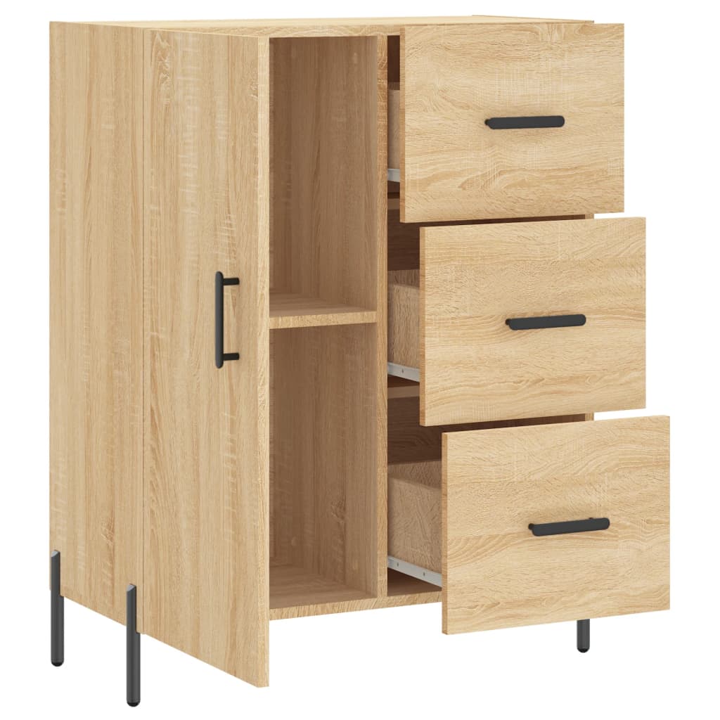 Dressoir 69,5X34X90 Cm Bewerkt Hout Kleurig