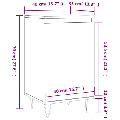 Dressoir 40X35X70 Cm Bewerkt Hout Kleurig