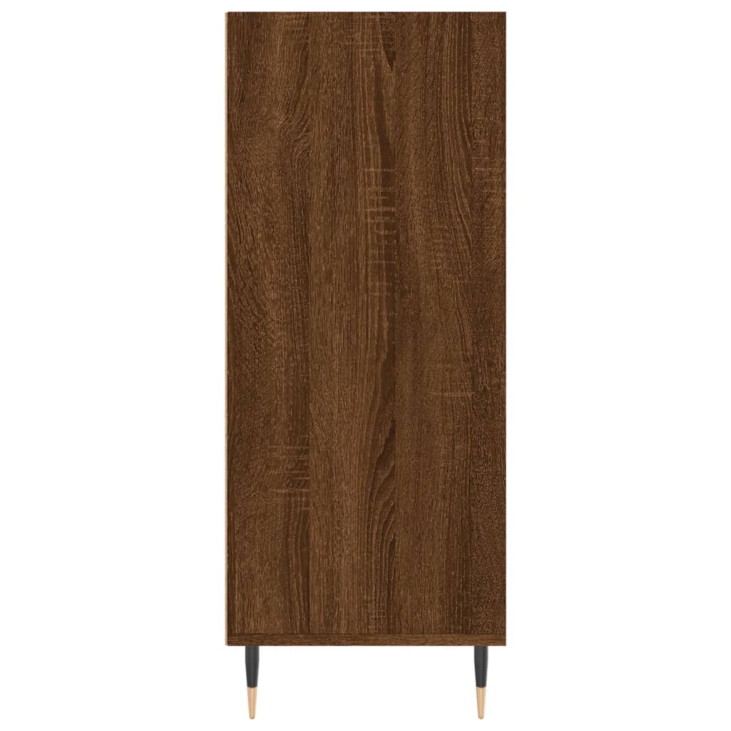 Hoge Kast 57X35X90 Cm Bewerkt Hout Bruin Eikenkleur