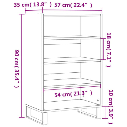 Hoge Kast 57X35X90 Cm Bewerkt Hout