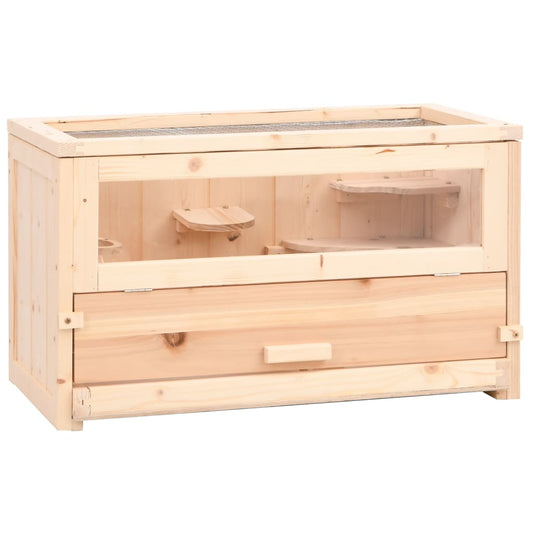 Hamsterkooi 60X30X35 Cm Massief Vurenhout