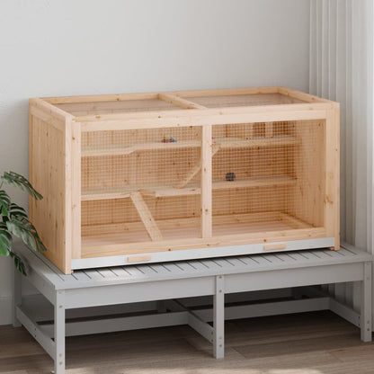 Hamsterkooi 89,5X45X45 Cm Massief Vurenhout