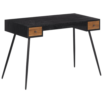 Bureau 117X56,5X75 Cm Massief Gerecycled Teakhout