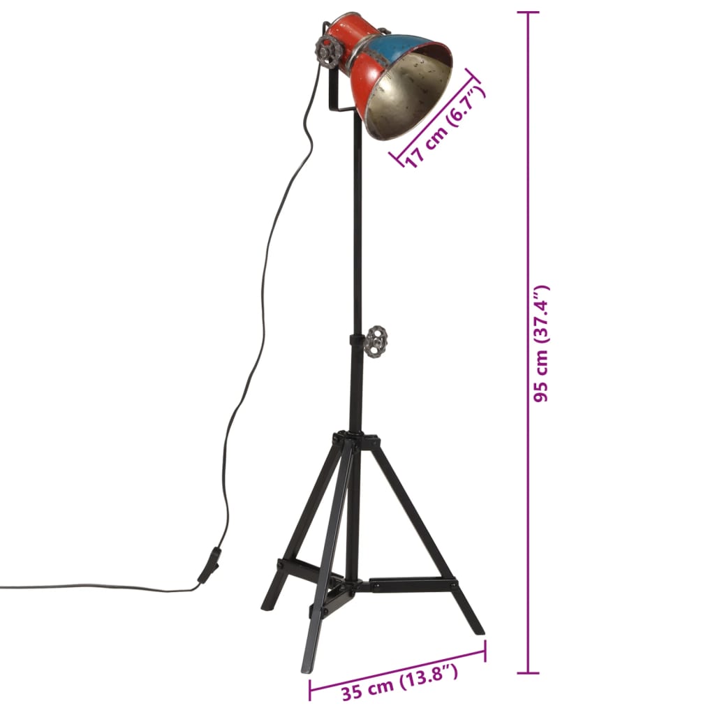 Vloerlamp 25 W E27 35X35X65/95 Cm Meerkleurig