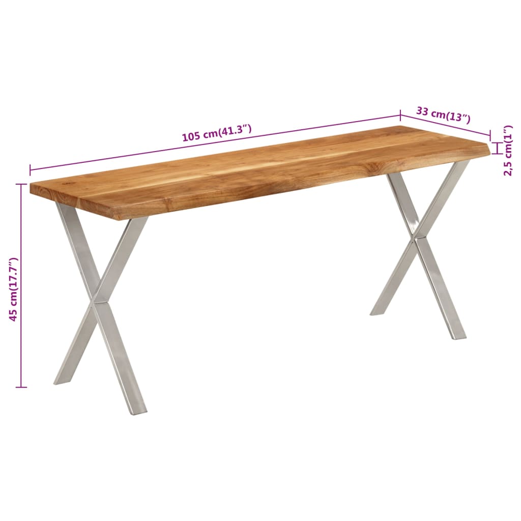 Bankje Met Natuurlijke Rand 105 Cm