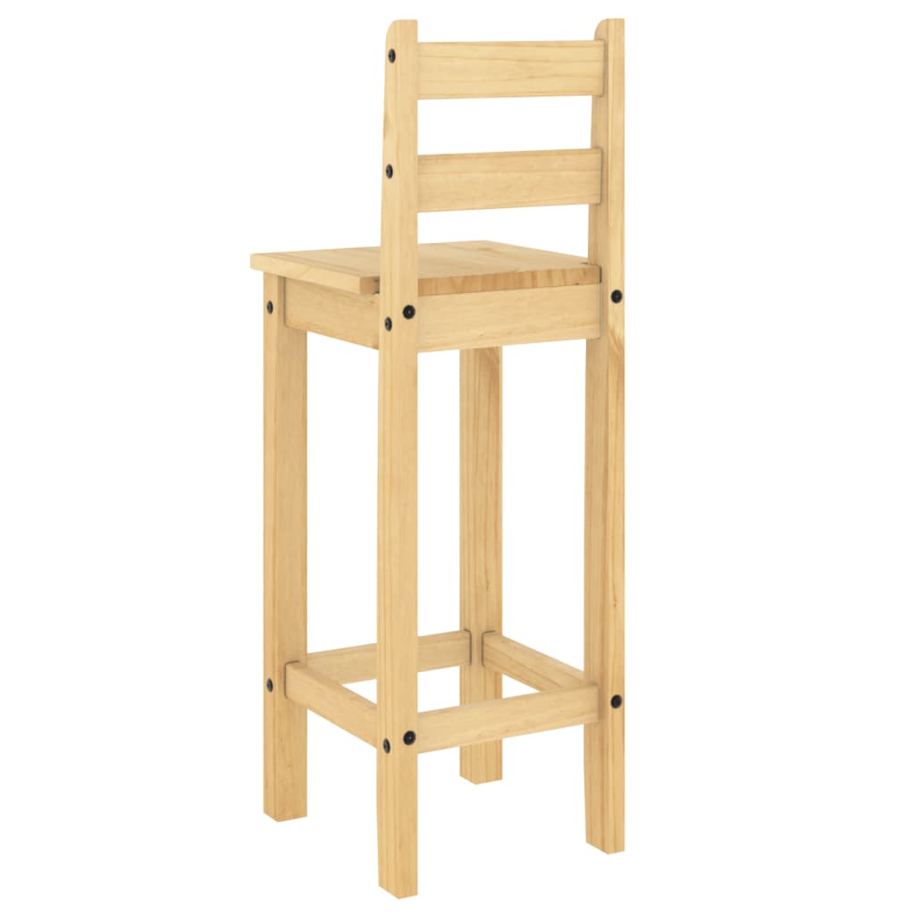 Barstoelen 2 St Massief Grenenhout Bruin