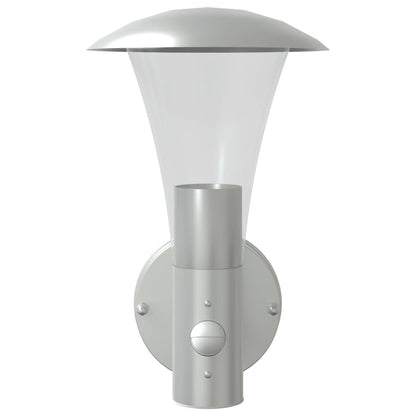 Buitenwandlamp Met Sensor Roestvrij Staal Kleurig Zilver