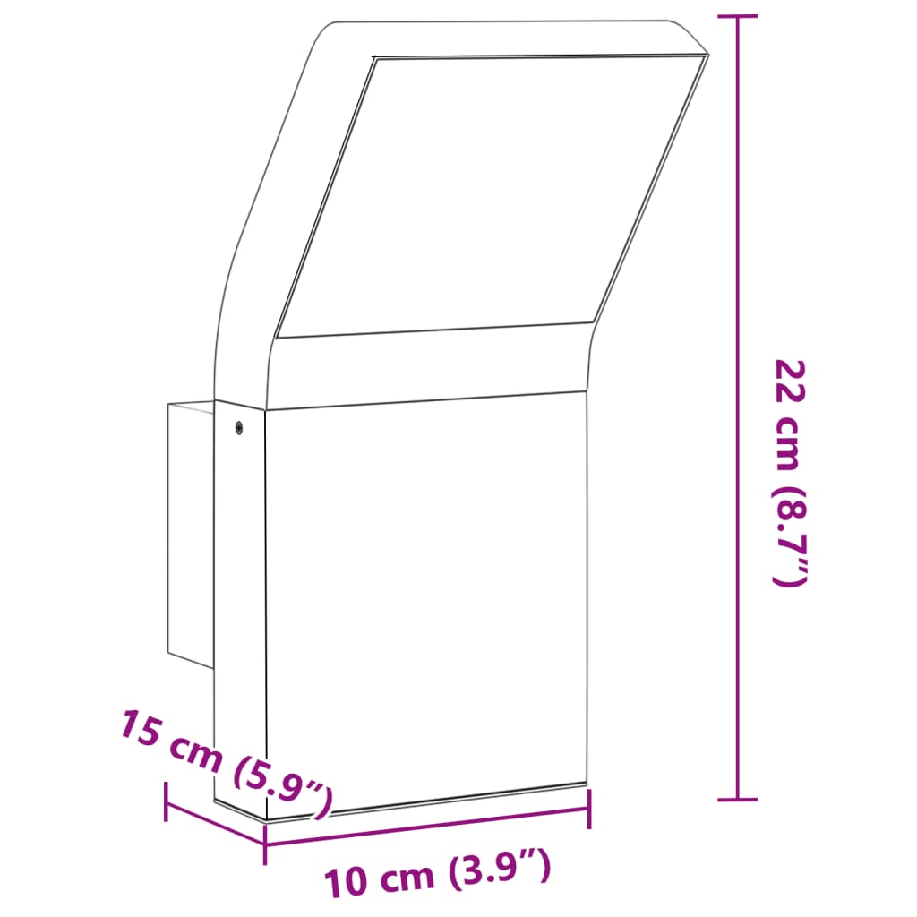 Buitenwandlamp Led Gegoten Aluminium Wit