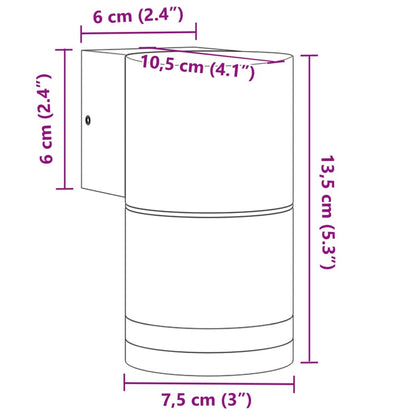 Buitenwandlampen Gegoten Aluminium Zwart