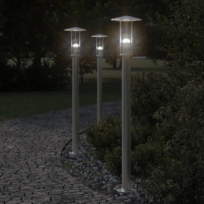 Vloerlamp Voor Buiten Roestvrij Staal Kleurig Zilver