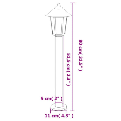 Buitenvloerlamp Roestvrijstaal Kleurig Zilver