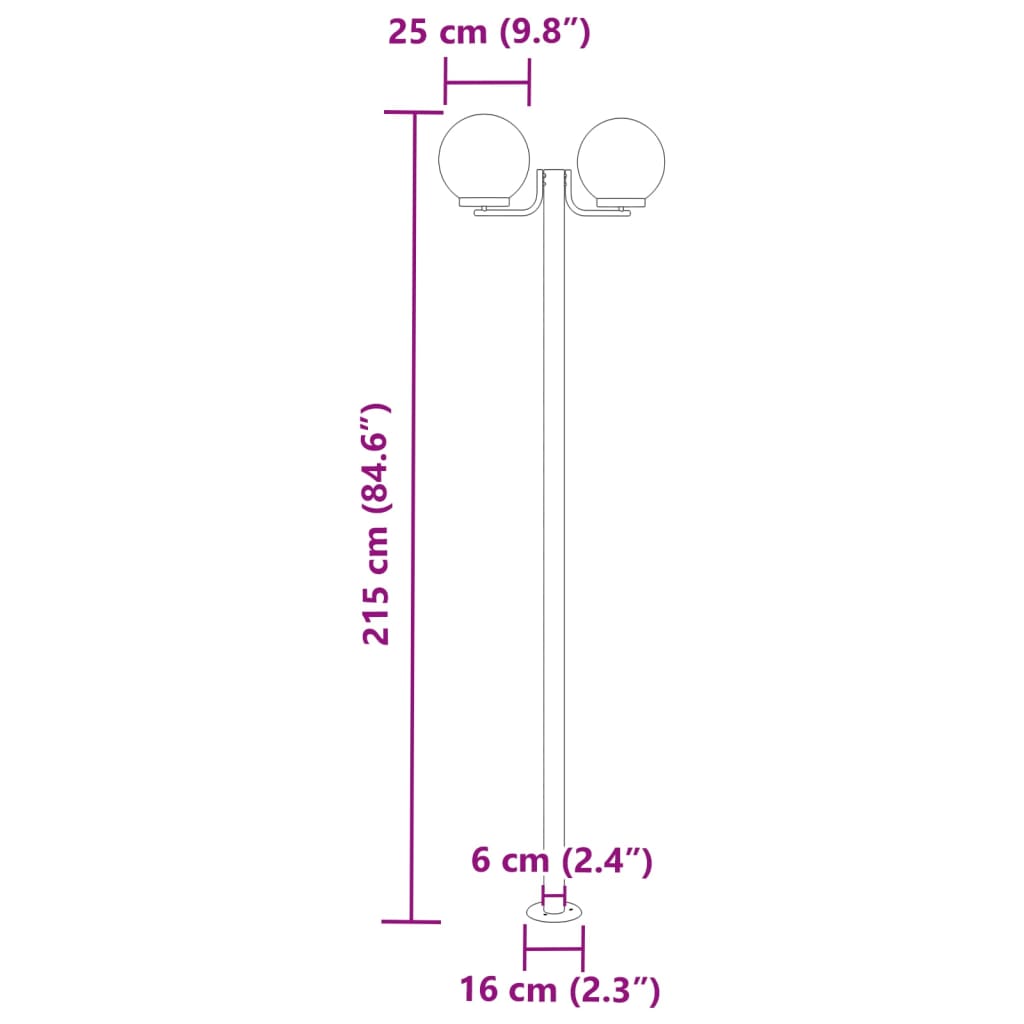 Buitenvloerlampen 3 St 215 Cm Roestvrij Staal Zilverkleurig