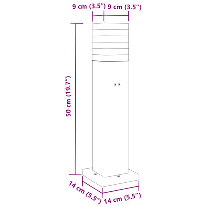 Buitenvloerlampen Aluminium Zwart 50 Cm