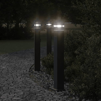 Vloerlampen Voor Buiten Aluminium Zwart Zilver 80 Cm