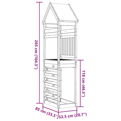 Speeltoren Met Klimwand 85X52,5X265 Cm