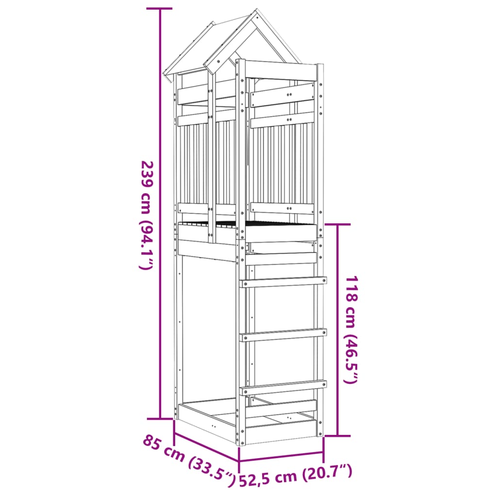 Speeltoren 85X52,5X239 Cm