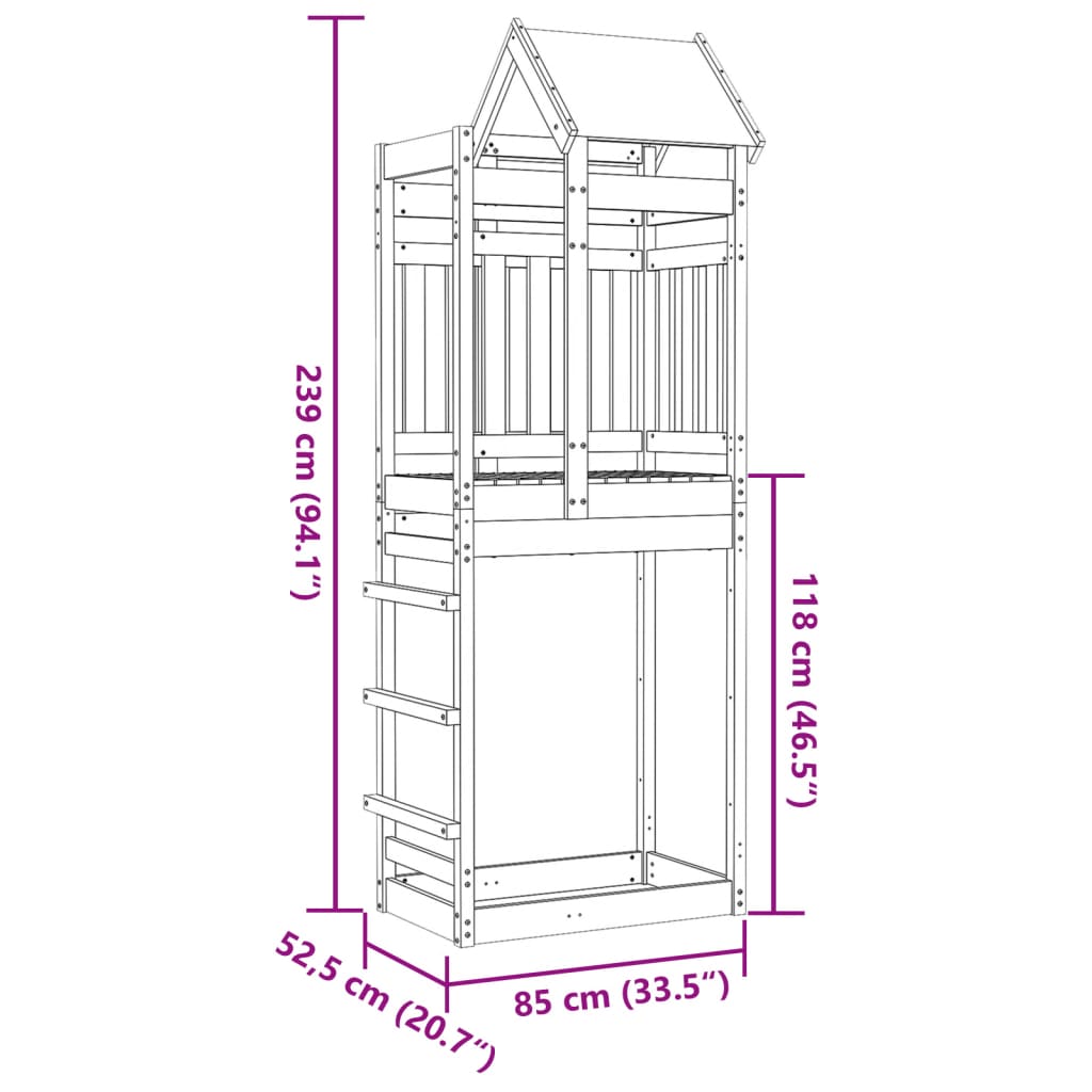 Speeltoren 85X52,5X239 Cm