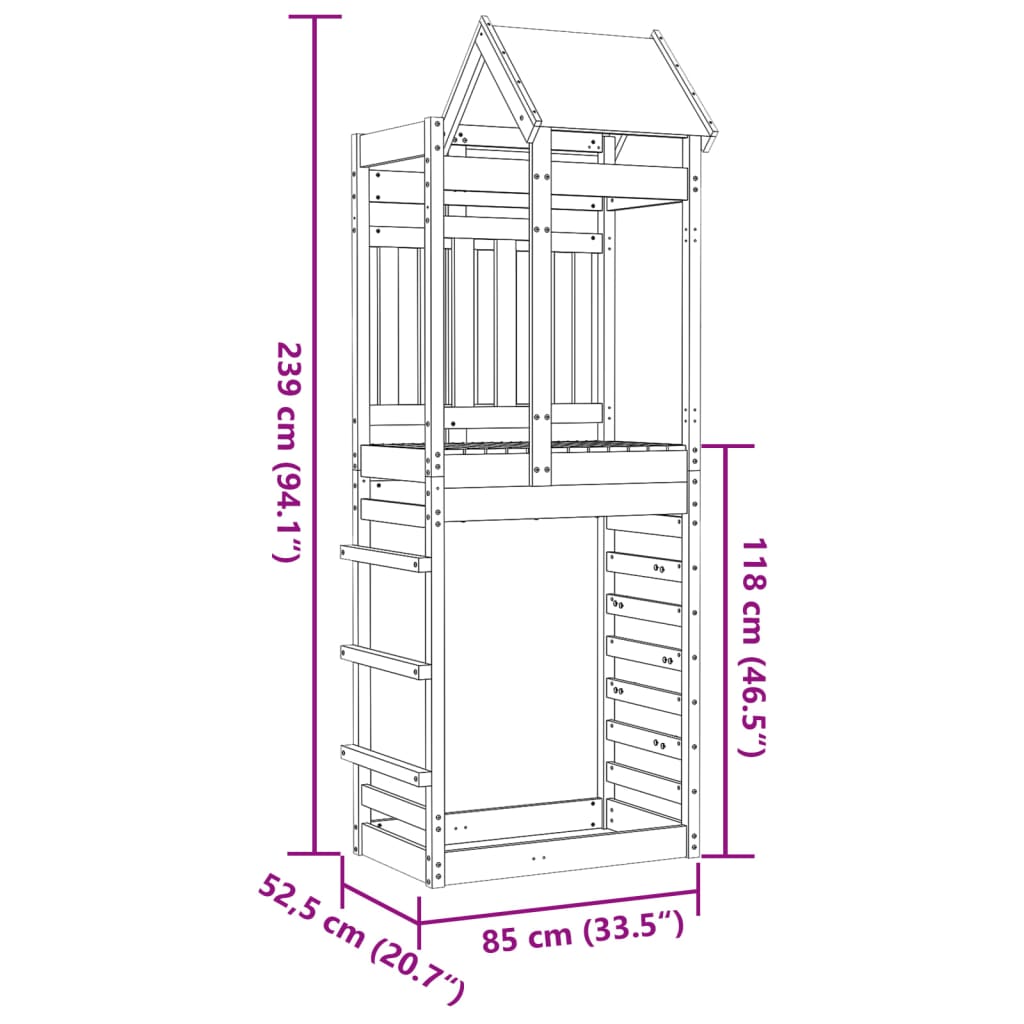 Speeltoren Met Rotswand 85X52,5X239 Cm