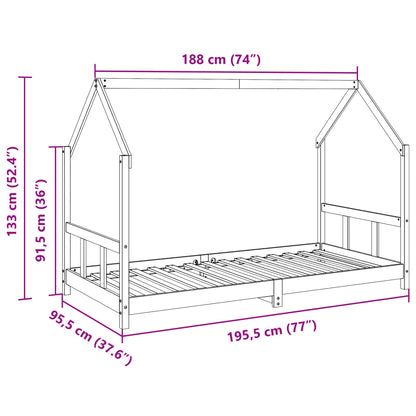 Kinderbedframe Massief Grenenhout