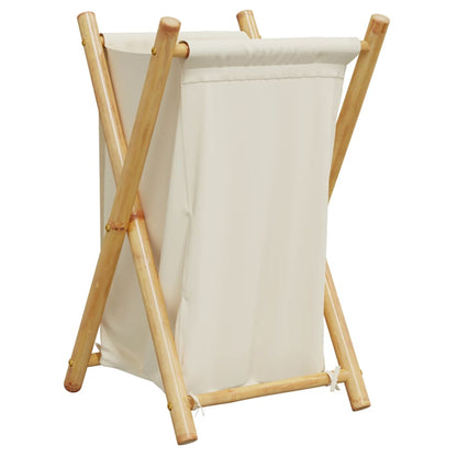 Wasmand 41,5X36X63,5 Cm Bamboe Crèmewit