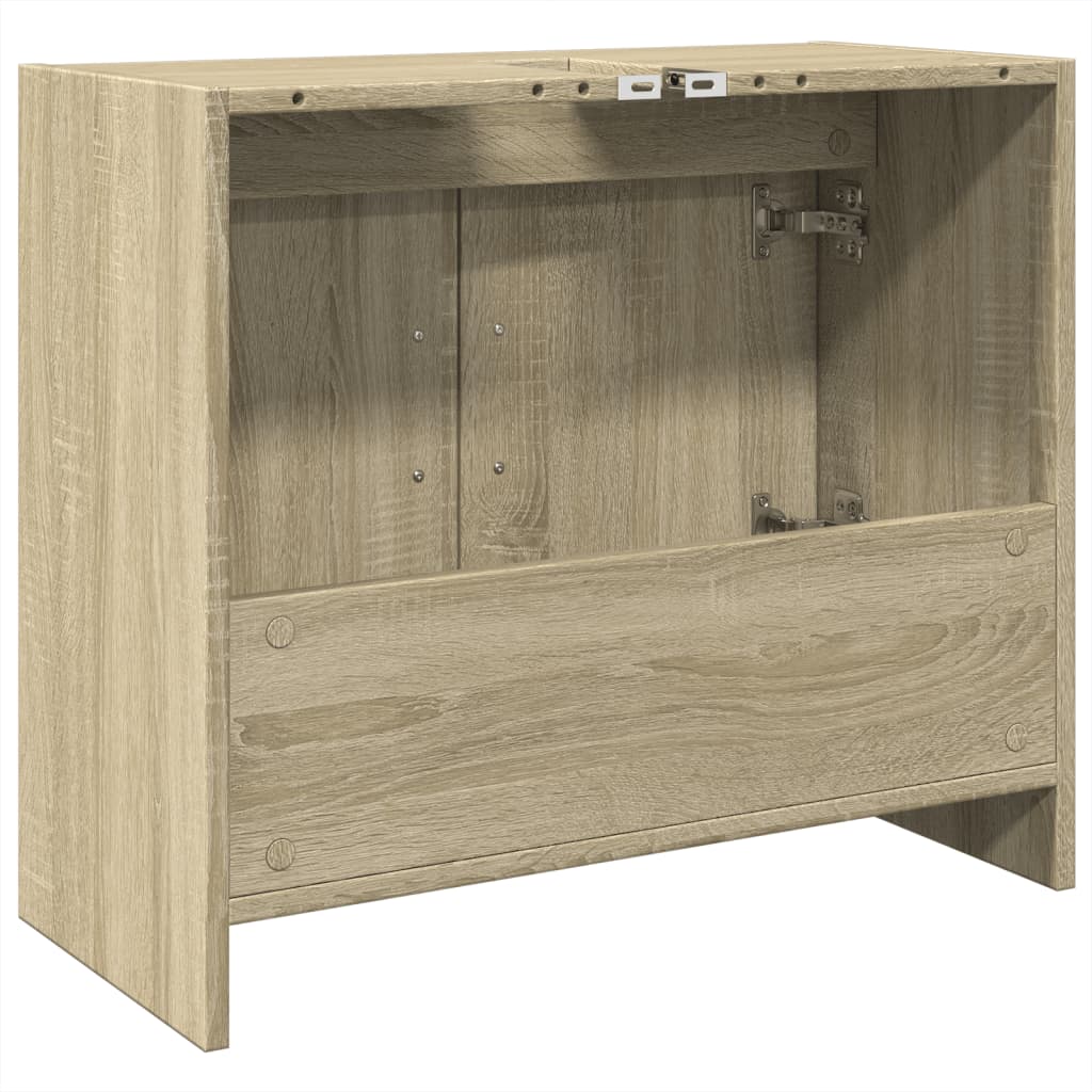 Wastafelkast 63X29X55 Cm Bewerkt Hout Kleurig