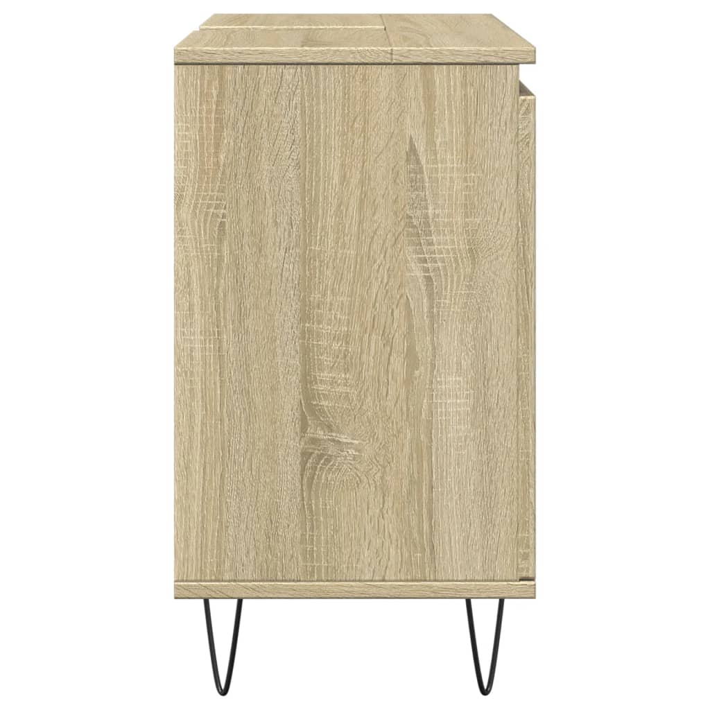 Badkamerkast 58X33X60 Cm Bewerkt Hout Sonoma Eikenkleurig