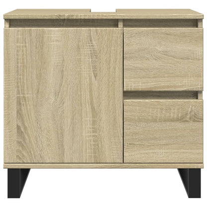 Badkamerkast 65X33X60 Cm Bewerkt Hout Sonoma Eikenkleurig