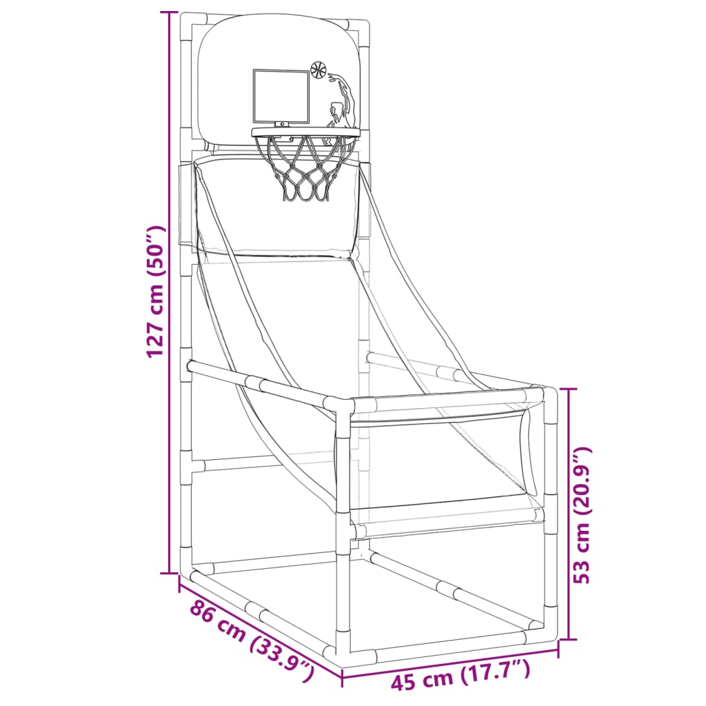 Arcade Basketbalset Met Bal En Pomp 45X86X127 Cm