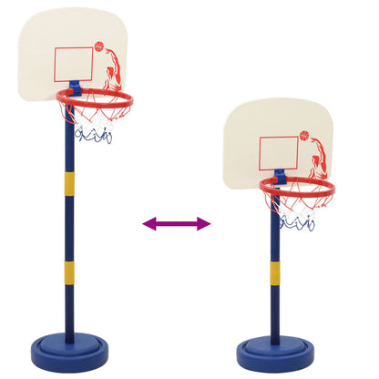 Basketbalstandaard Met Bal En Pomp Hoogte Verstelbaar 90/121 Cm