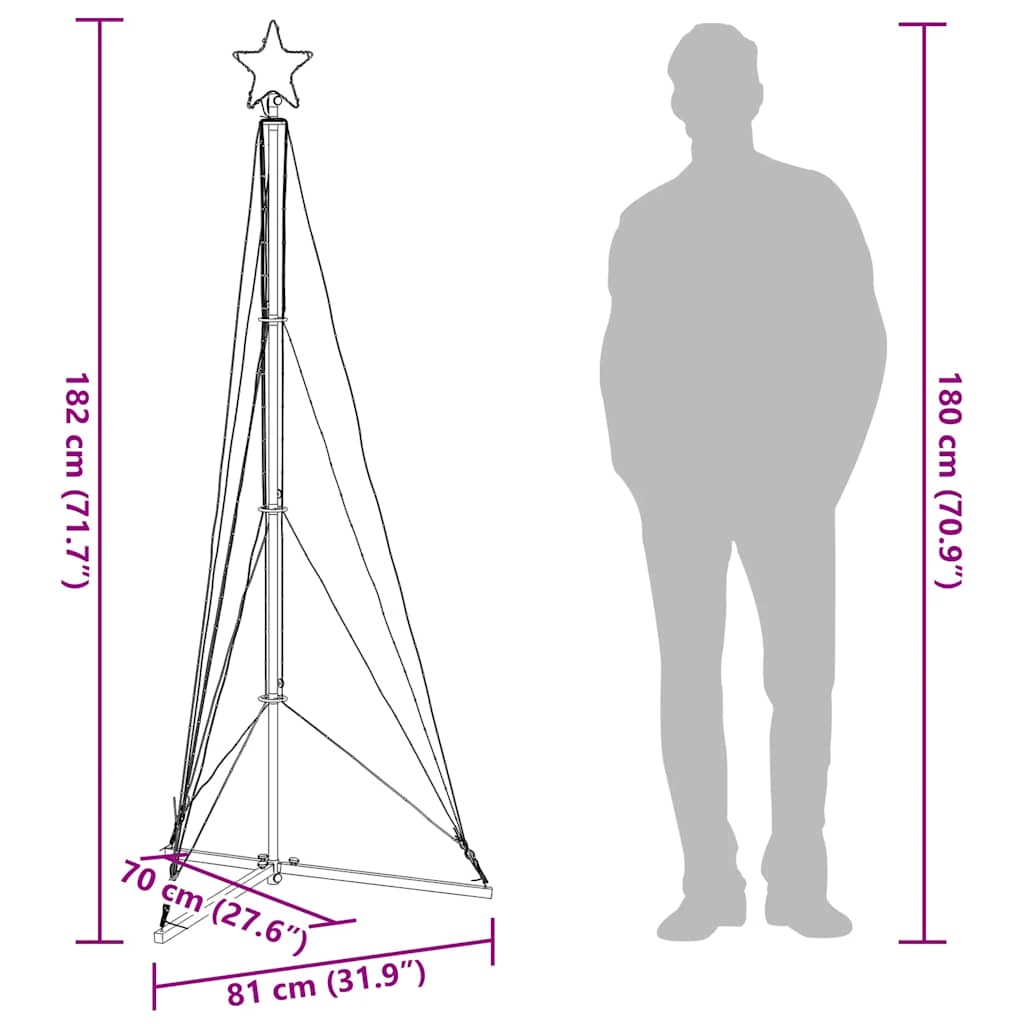 Kerstboomverlichting 363 Te Led's 182 Cm