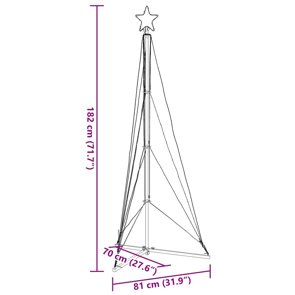 Kerstboomverlichting 363 Te Led's 182 Cm