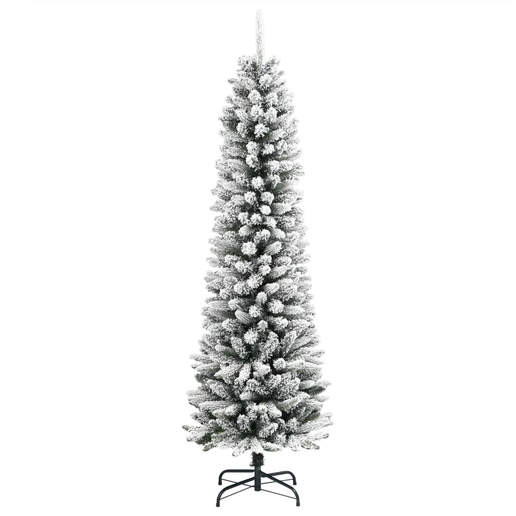 Kunstkerstboom Met Sneeuw Smal Pvc En Pe