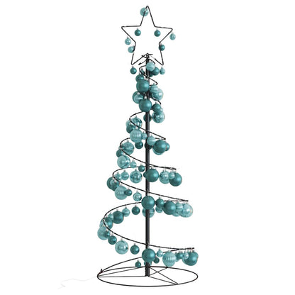 Kerstboom Lichtkegel Met Kerstballen 100 Led's Warmwitte