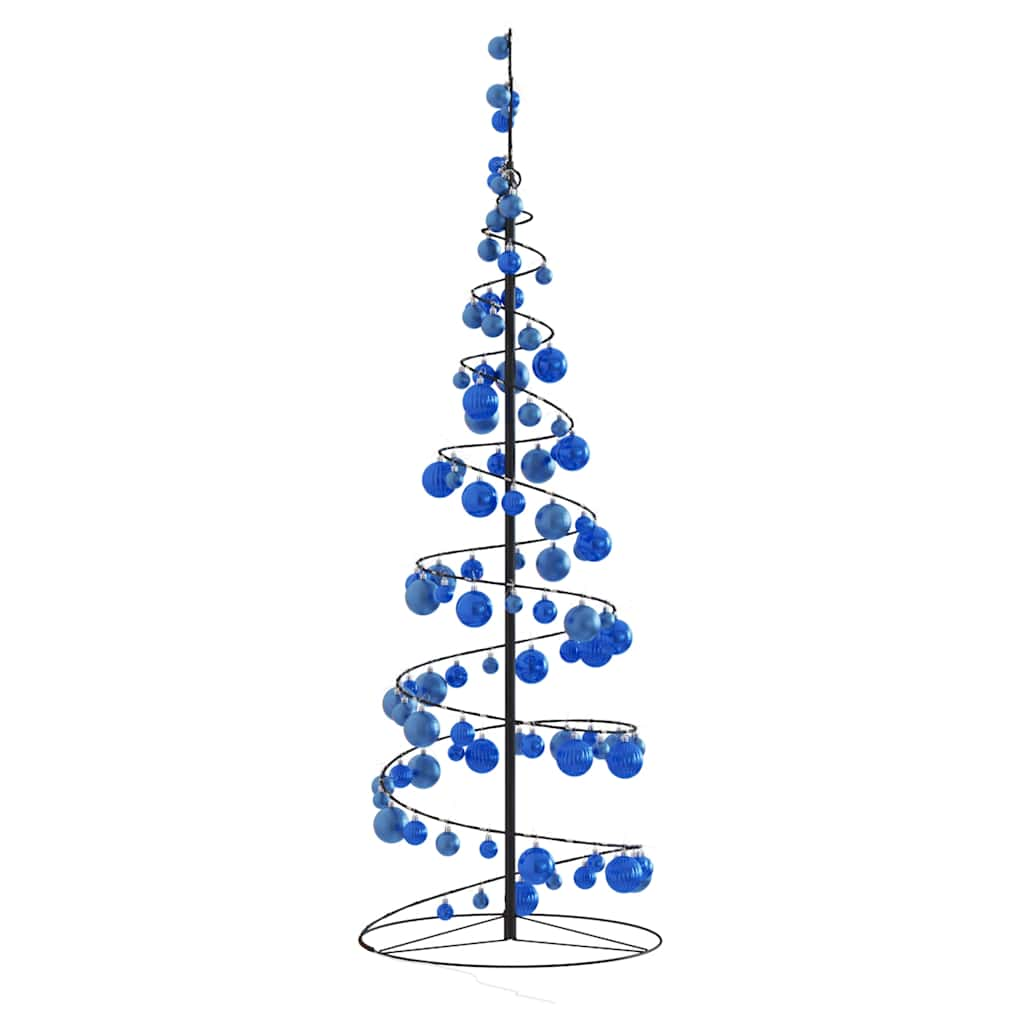 Kerstboom Lichtkegel Met Kerstballen 100 Led's Warmwitte