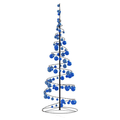 Kerstboom Lichtkegel Met Kerstballen 100 Led's Warmwitte