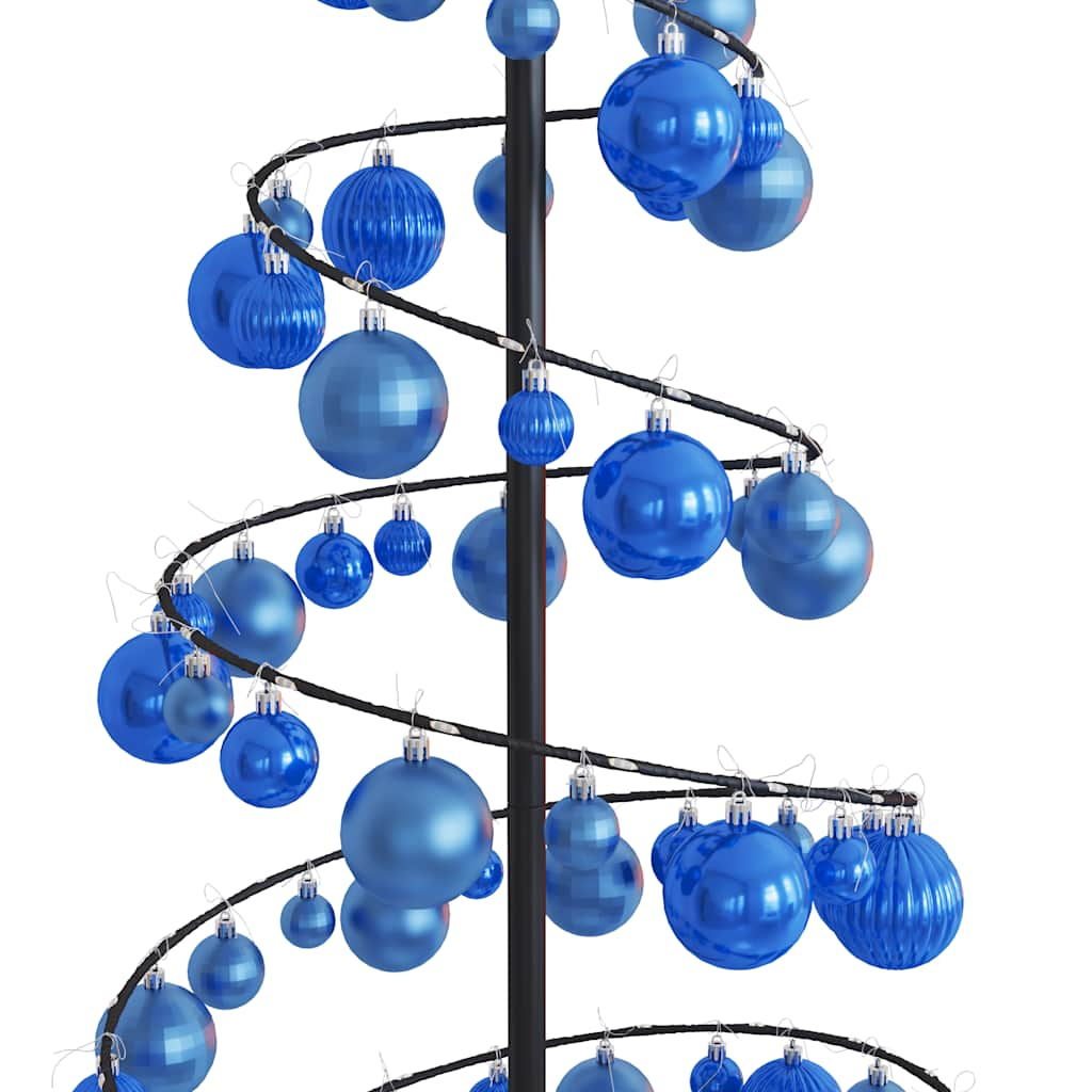 Kerstboom Lichtkegel Met Kerstballen 100 Led's Warmwitte